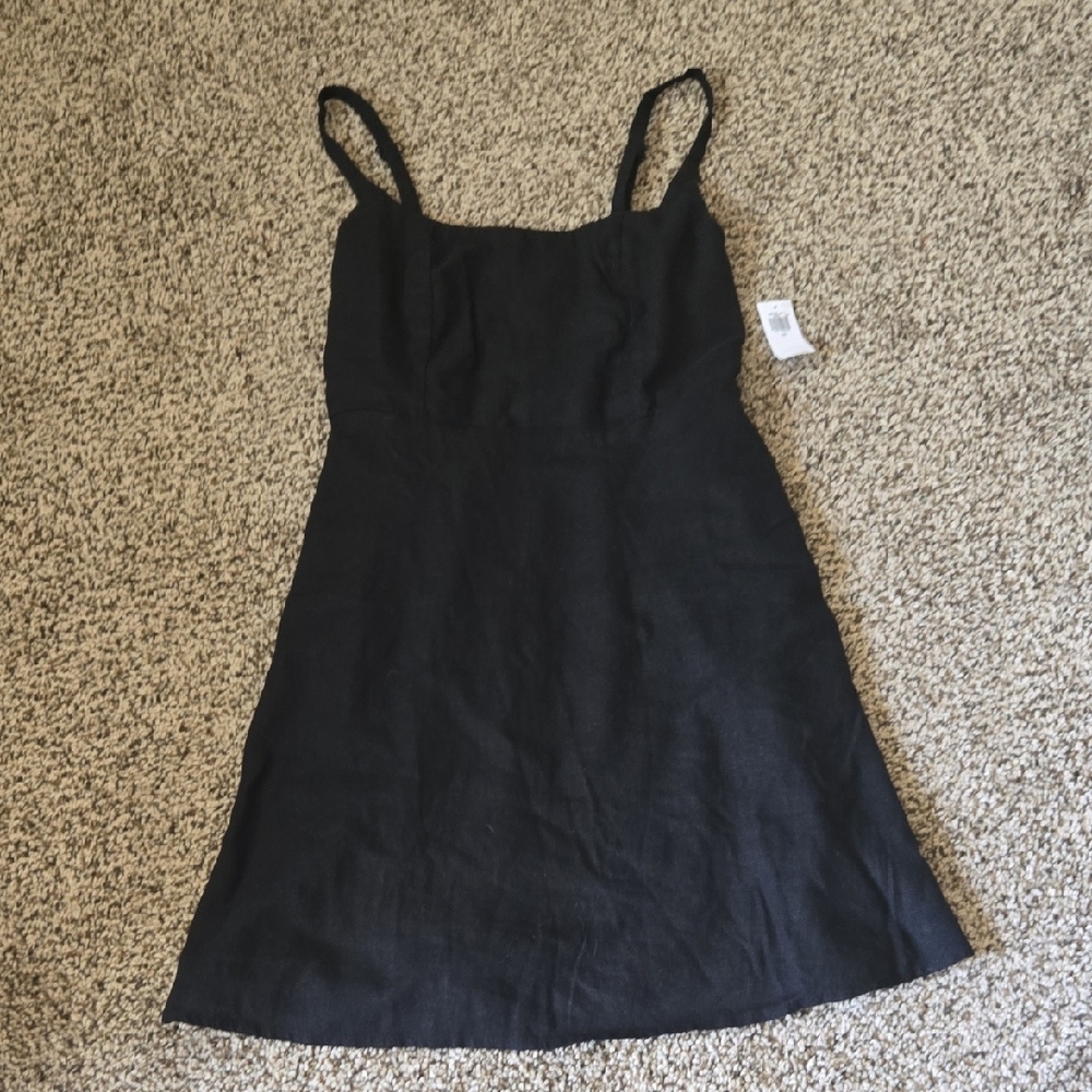 Old Navy Black Linen Dress